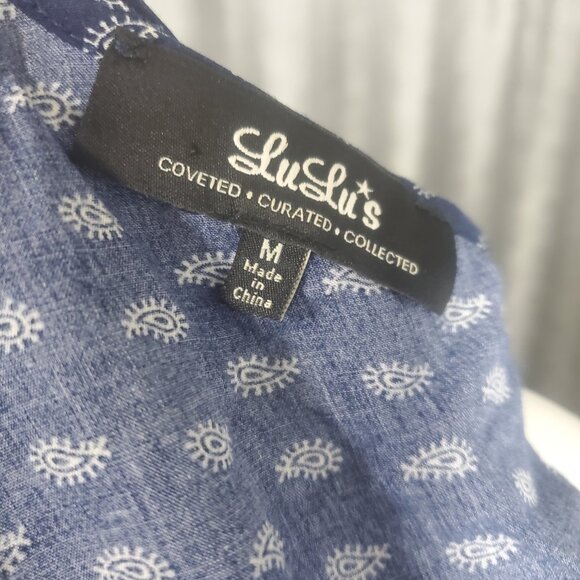 LuLu's Coveted Curated Collected Boho Paisley Low Back Maxi Dress Size M - Picture 15 of 16